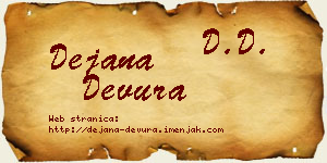 Dejana Devura vizit kartica